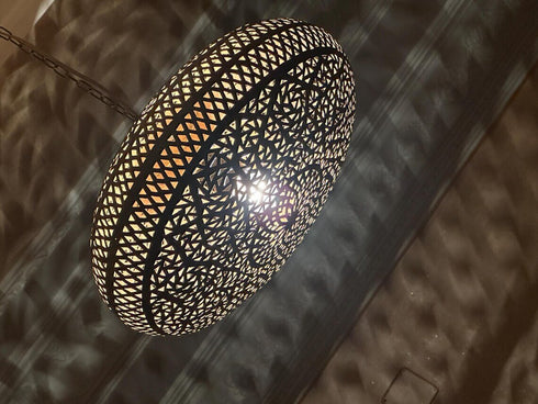 Moroccan Brass Pendant Light - Bohemian Ceiling Lantern (PL 1067)